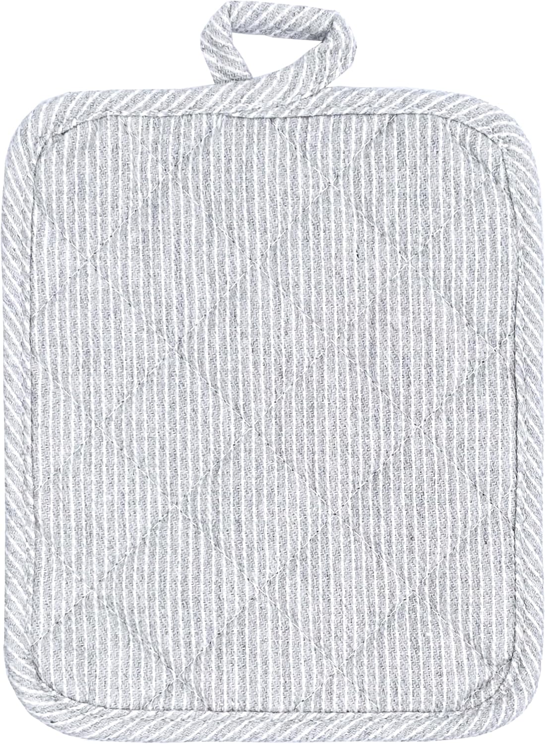 American Linen Pot Holders, Hot Pads, Table Pads for Kitchen and Dining Table, Non Slip Heat Resistant Hot Pot Holder (Grey, 4 Pack)