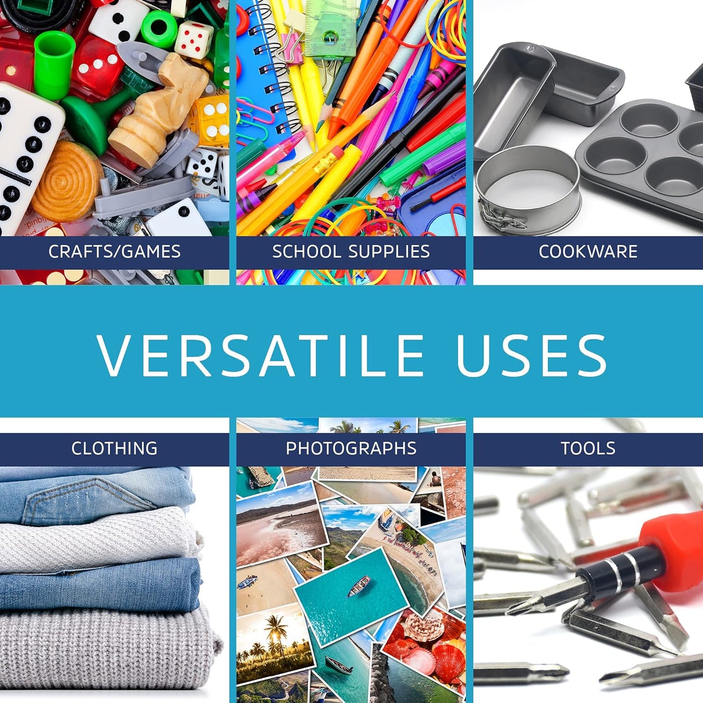 GPI PACK Of 200, 12" x 18" CLEAR PLASTIC RECLOSABLE ZIP BAGS - Bulk 2 mil Thick Strong & Durable Poly Baggies With Resealable Zip Top Lock For Travel, Storage, Packaging & Shipping