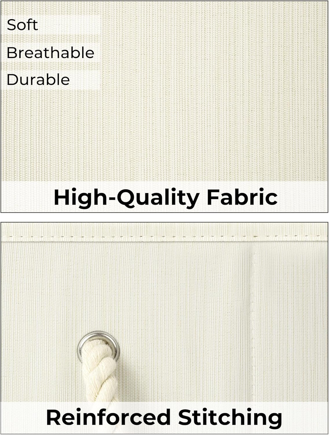 StorageWorks Storage Baskets for Shelves, Foldable Fabric Closet Storage Bins with Handles, Fabric Storage Bins Clothes Organizer, Beige, White & Ivory, 3-Pack, Extra Large