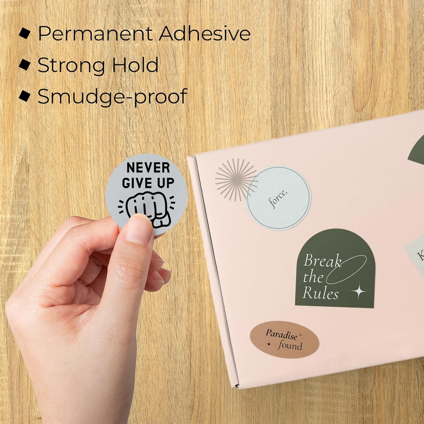 Perco Grey 2-Inch Perforated Circle Dot Thermal Sticker Labels — 735 Stickers/Roll, Direct Thermal Printer Compatible—with Permanent Adhesive for Organizing, Color Coding, Bin Labeling—Made in USA