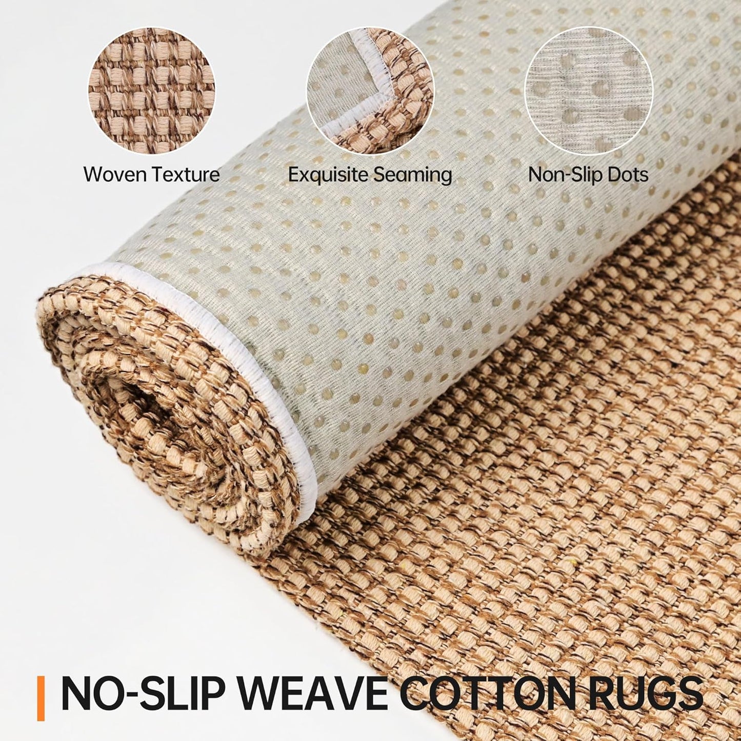 Kitchen Rugs and Mats Non Skid Washable [1PCS] (24" x 36"), Absorbent Kitchen Floor Mats, Boho Cotton Kitchen Runner Rugs Comfort Standing Mat for Sink Hallway Laundry Home Office