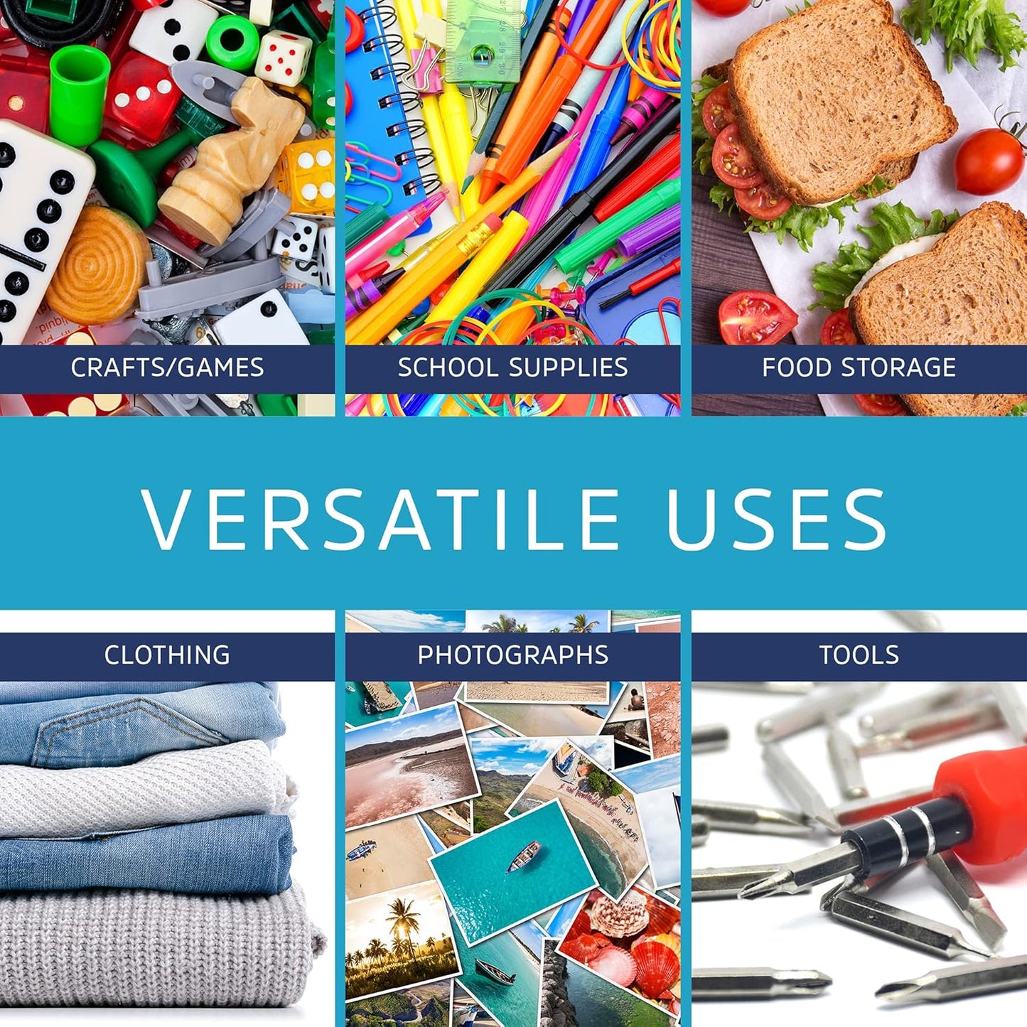 GPI - 13" x 13" Case of 1000 Clear Plastic Reclosable Zip bags, Large Bulk 2 mil Thick Strong & Durable Poly Baggies With Resealable Zip Top Lock For Scrapbook, Travel, Storage, Packaging & Shipping.